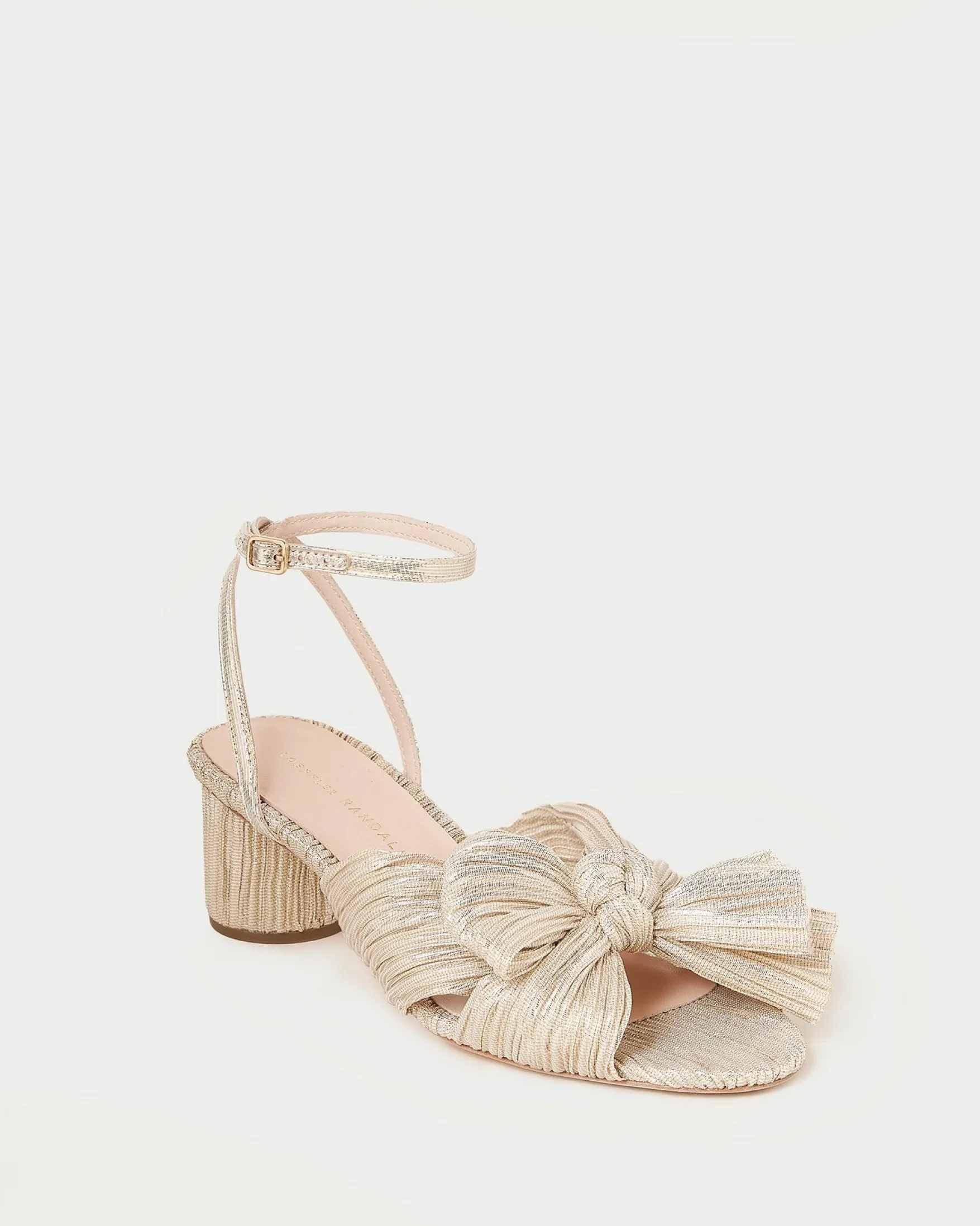 Sale Dahlia Pleated Bow Heel FOR THE BRIDE|Heeled Sandals