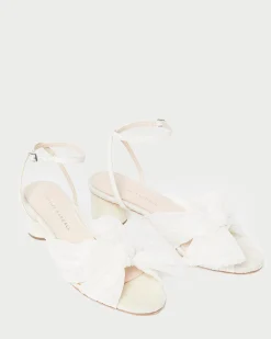 Sale Dahlia Pleated Bow Heel FOR THE BRIDE|Heeled Sandals