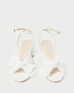 Discount Dahlia White Lace Bow Heel SOMETHING BLUE|FOR THE BRIDE