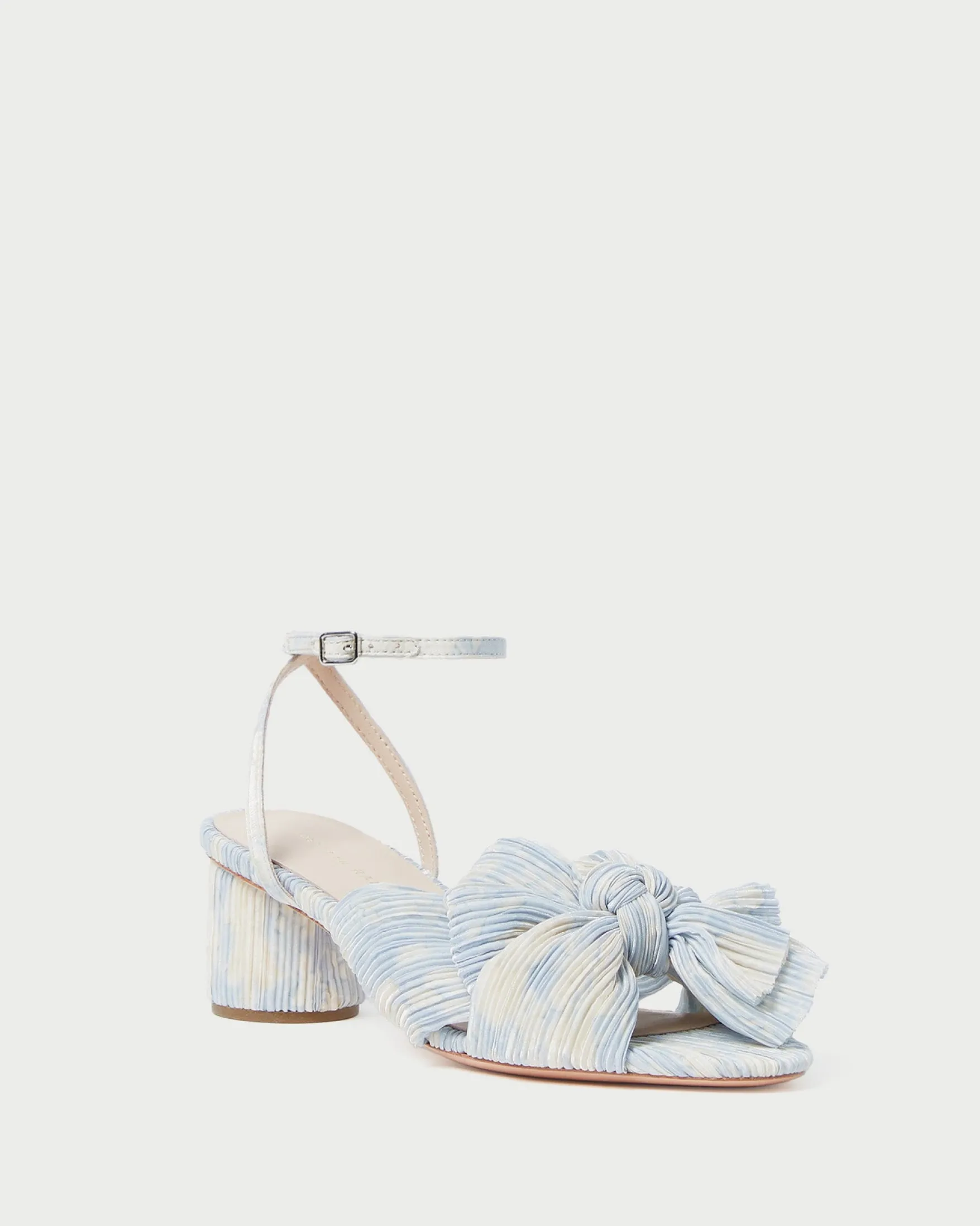 Dahlia Pleated Bow Heel SOMETHING BLUE|FOR THE BRIDE