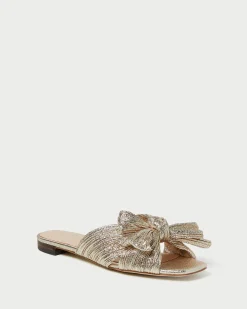Outlet Daphne Bow Slide Flat Sandals