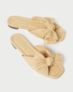 Outlet Daphne Bow Slide Flat Sandals