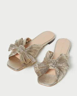 Outlet Daphne Bow Slide Flat Sandals