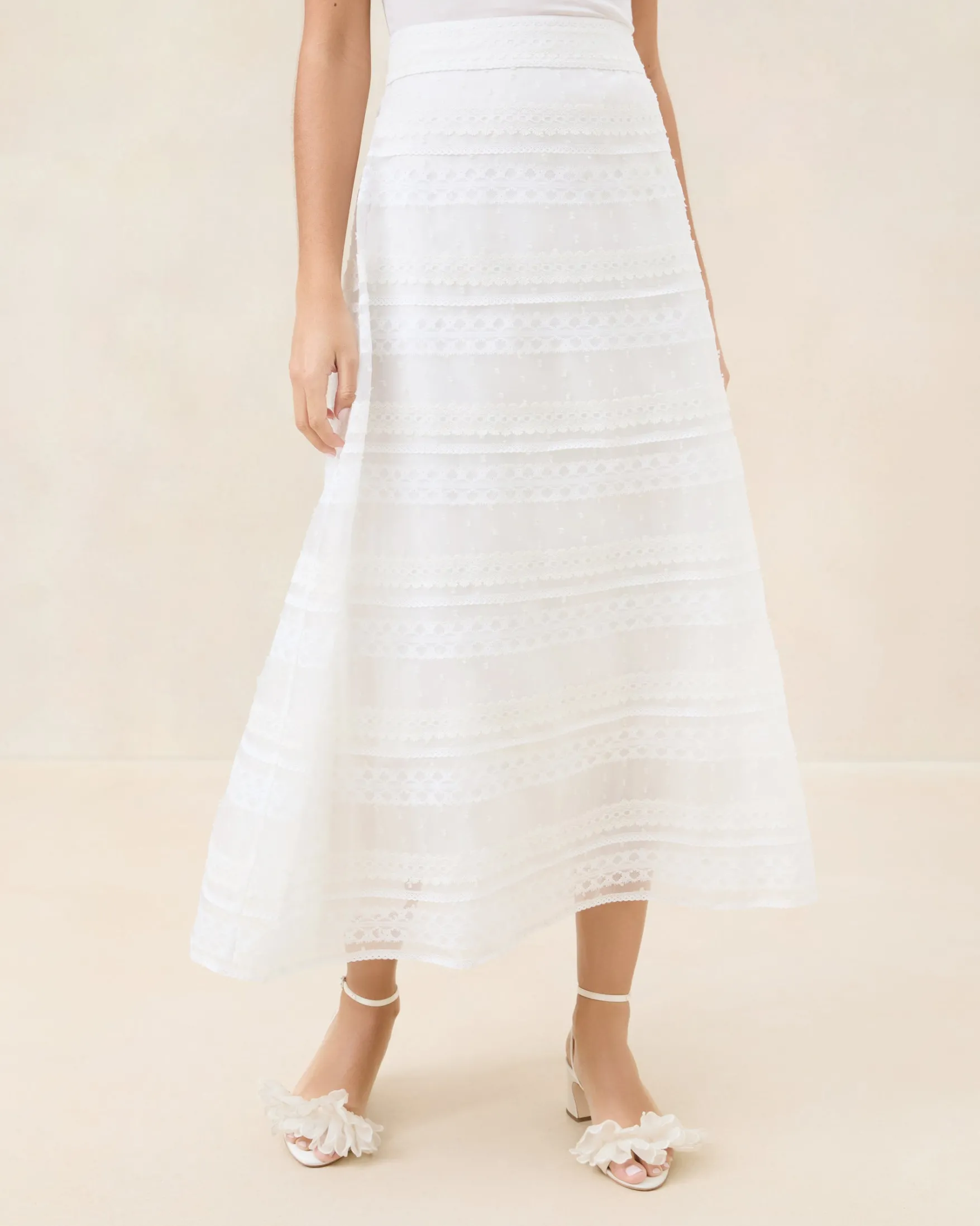 Online Delilah Cream Ruffle Organza Skirt FOR THE BRIDE|Event Essentials