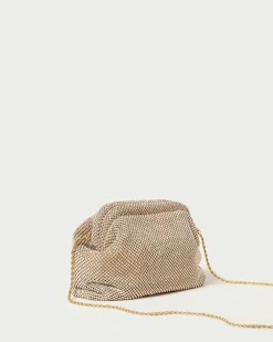 Sale Doreen Gold Diamanté Frame Pouch Clutches