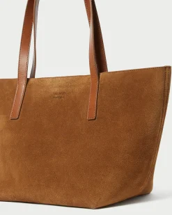 Easton Cacao Suede Medium Tote Casual Staples|Totes