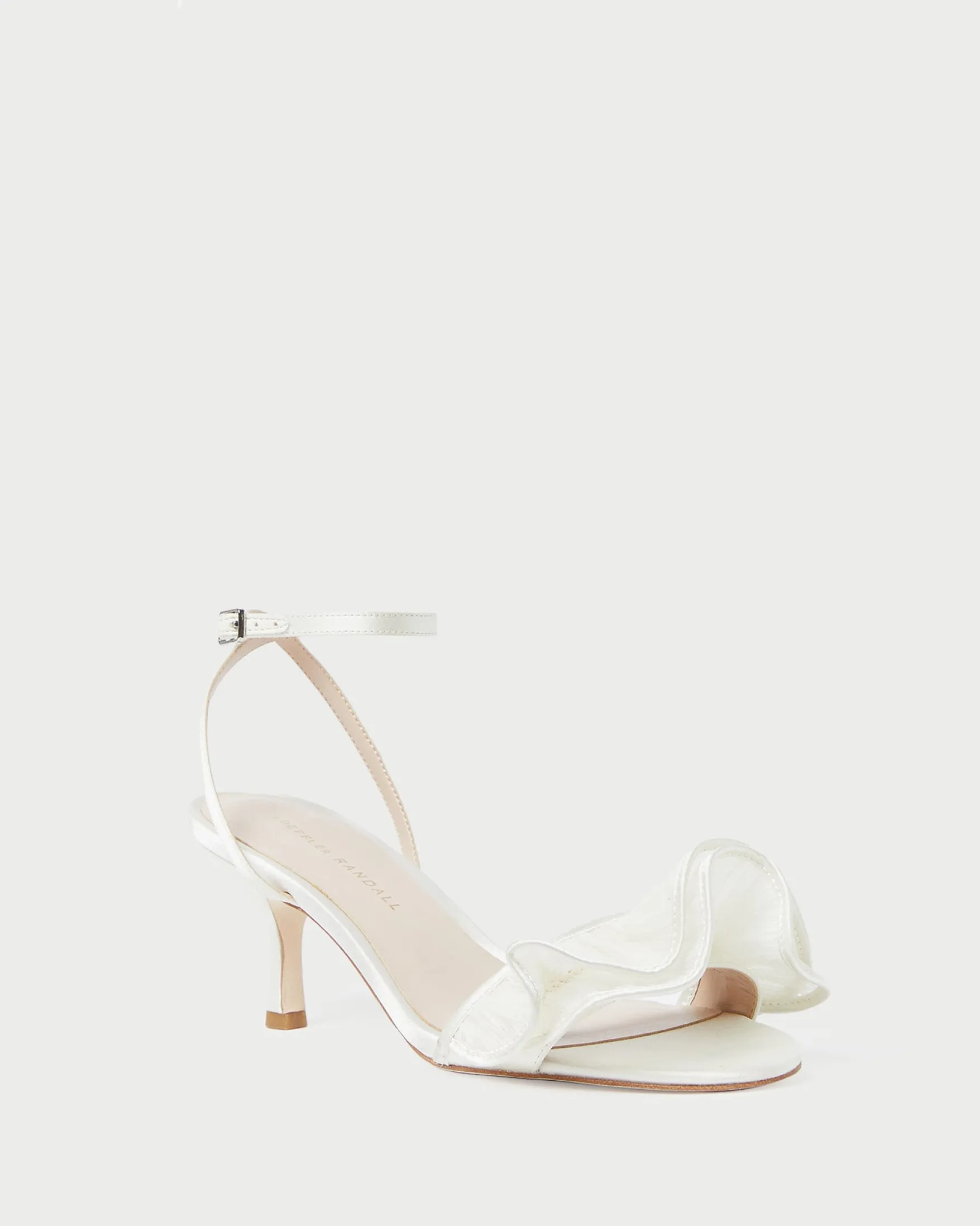 Sale Elena Pearl Pleated Ruffle Sandal FOR THE BRIDE|Heeled Sandals