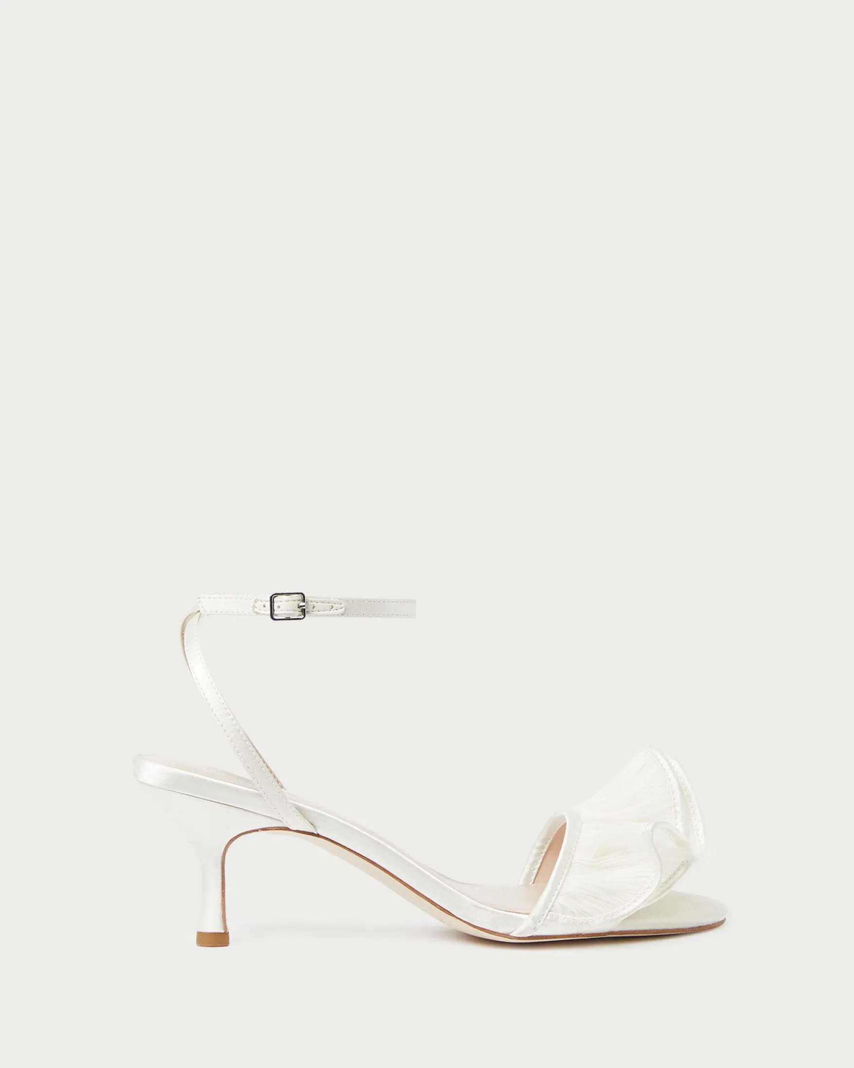 Sale Elena Pearl Pleated Ruffle Sandal FOR THE BRIDE|Heeled Sandals