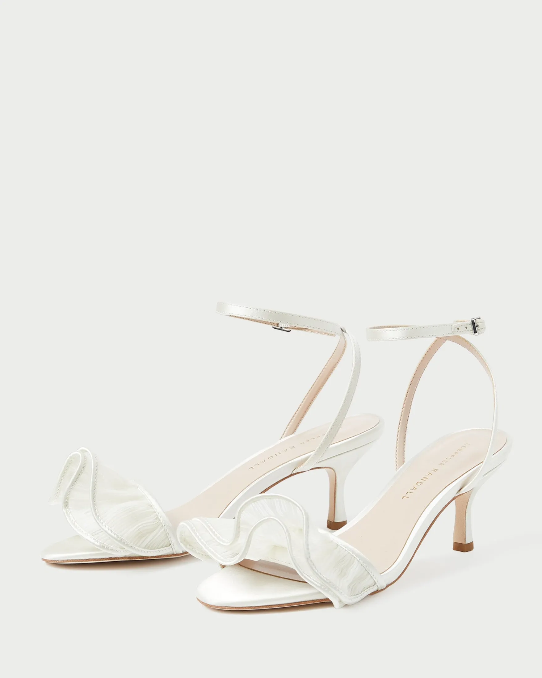 Sale Elena Pearl Pleated Ruffle Sandal FOR THE BRIDE|Heeled Sandals