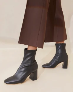 Discount Elise Black Stretch Bootie Boots