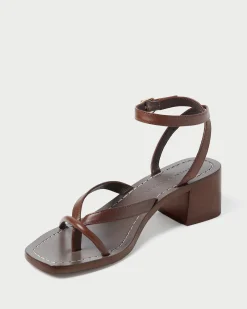 Hot Eloise Leather Heeled Sandal Casual Staples|Vacation Shop