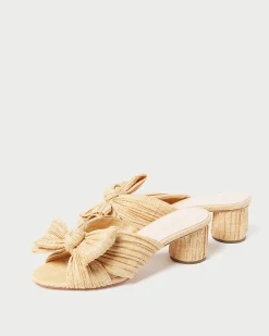 Clearance Emilia Pleated Bow Heel Heeled Sandals