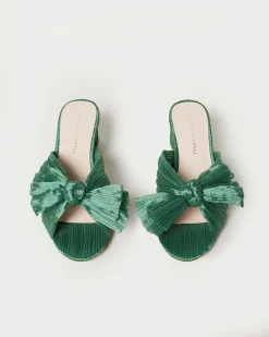Clearance Emilia Pleated Bow Heel Heeled Sandals