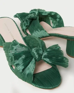Clearance Emilia Pleated Bow Heel Heeled Sandals