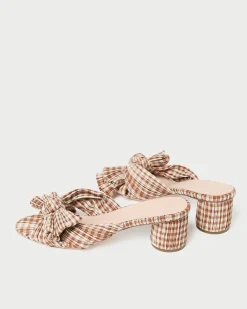 Clearance Emilia Pleated Bow Heel Heeled Sandals
