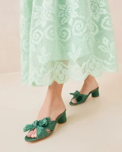 Online Emilia Bow Heel Heeled Sandals
