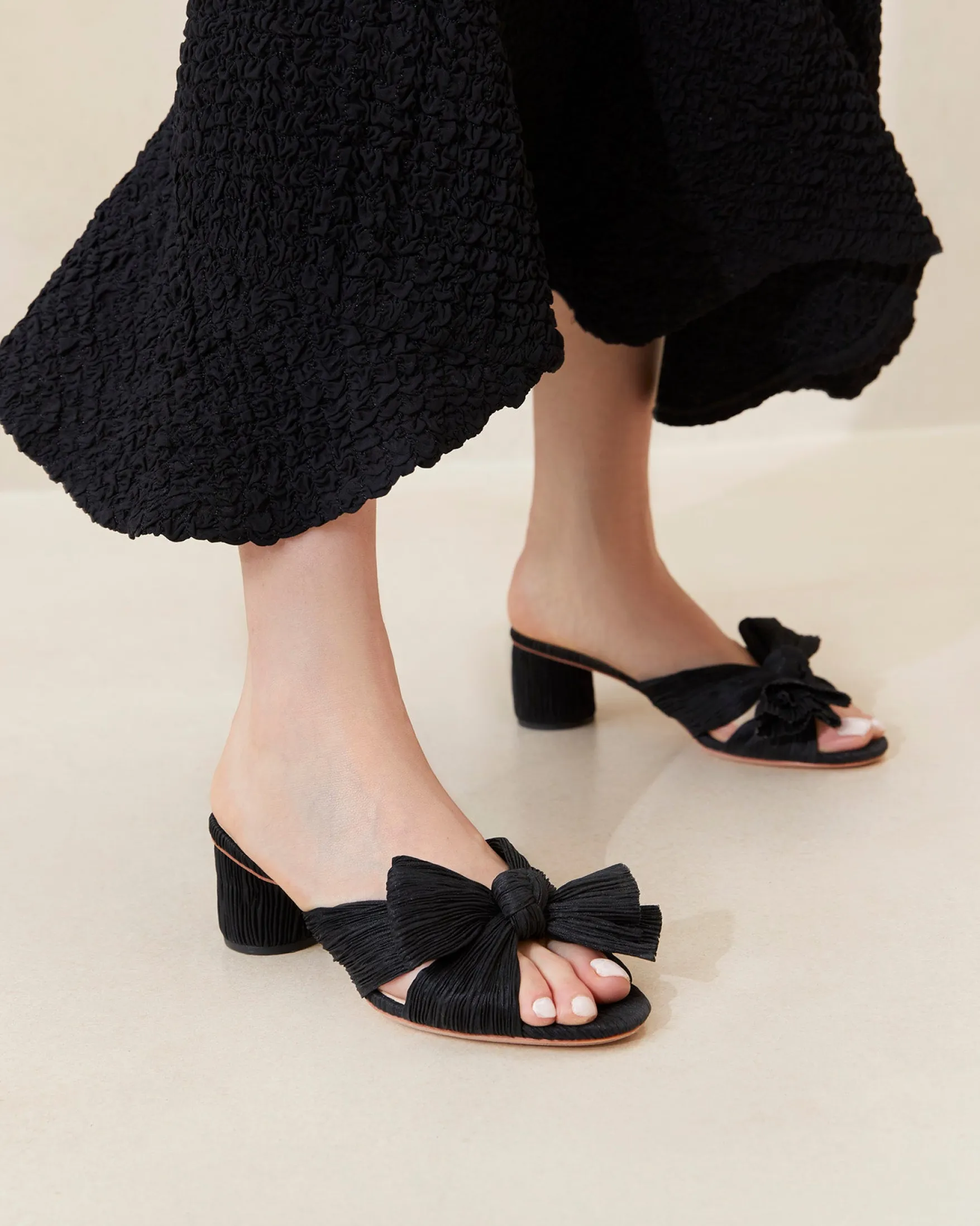 Online Emilia Pleated Bow Heel FOR THE BRIDE|Heeled Sandals