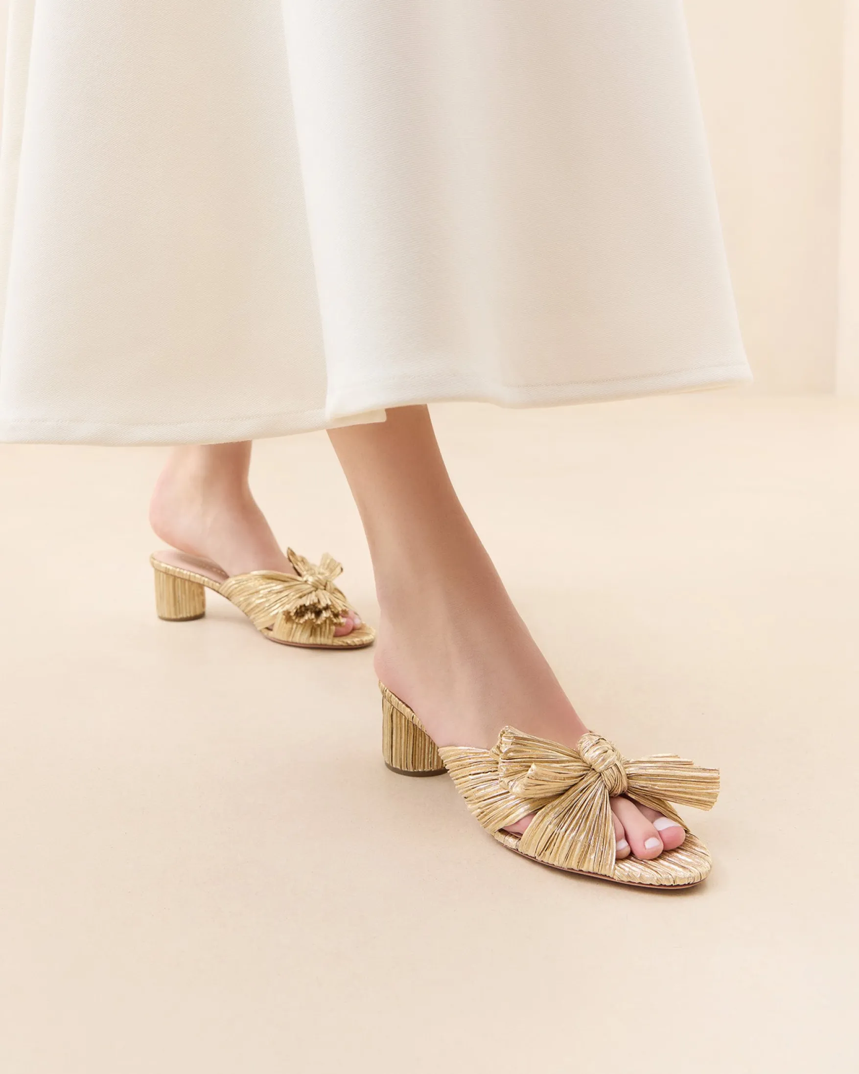 Discount Emilia Pleated Bow Heel FOR THE GUESTS|FOR THE BRIDE