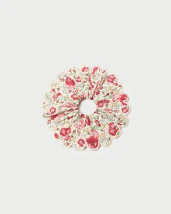 Clearance Frankie Pink Floral Scallop Scrunchie Accessories