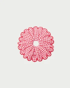 Best Frankie Red Floral Scallop Scrunchie Accessories