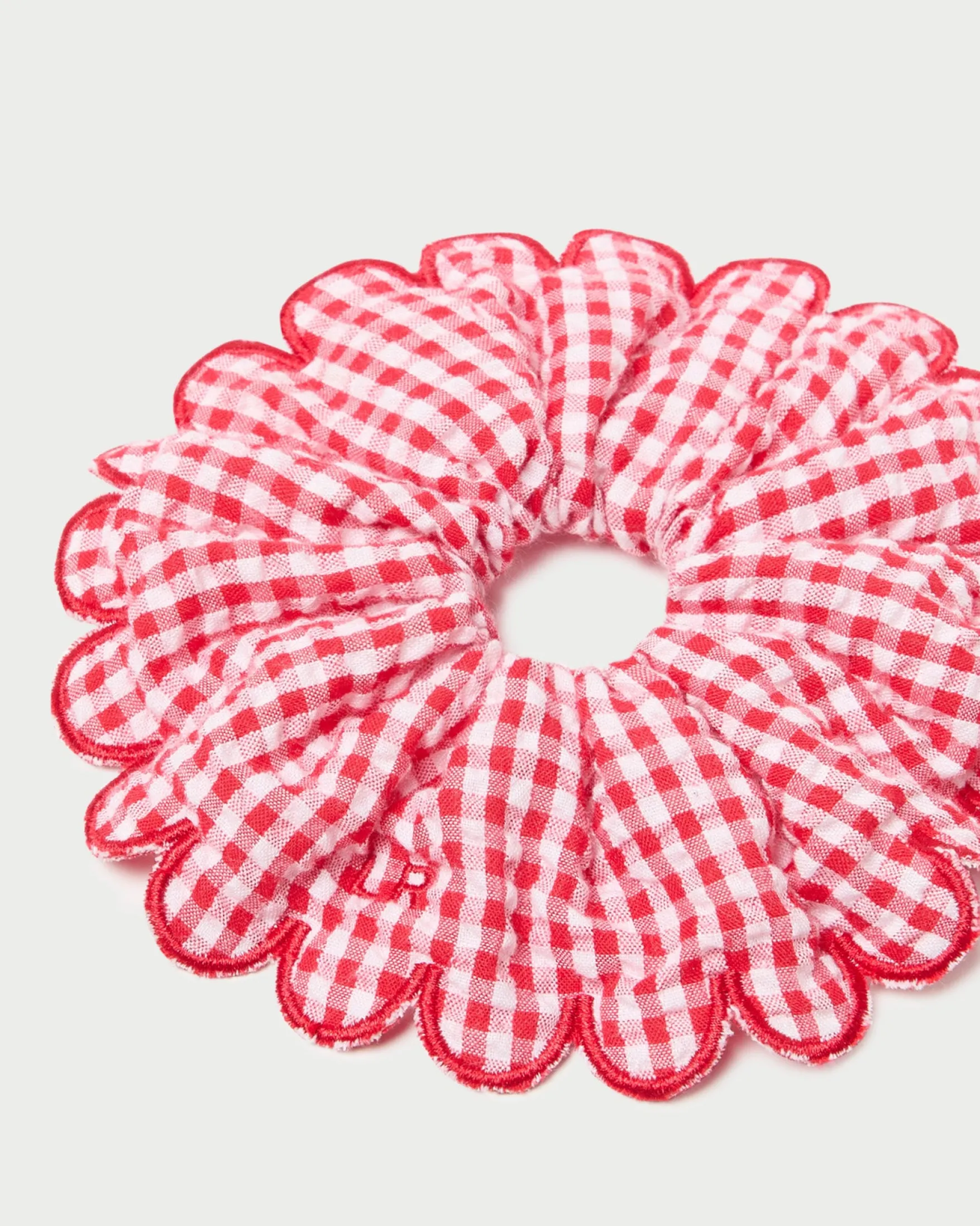 Best Frankie Red Floral Scallop Scrunchie Accessories