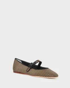 Online Ginger Brown Moiré Mary Jane Jessie Loves|Flats & Loafers