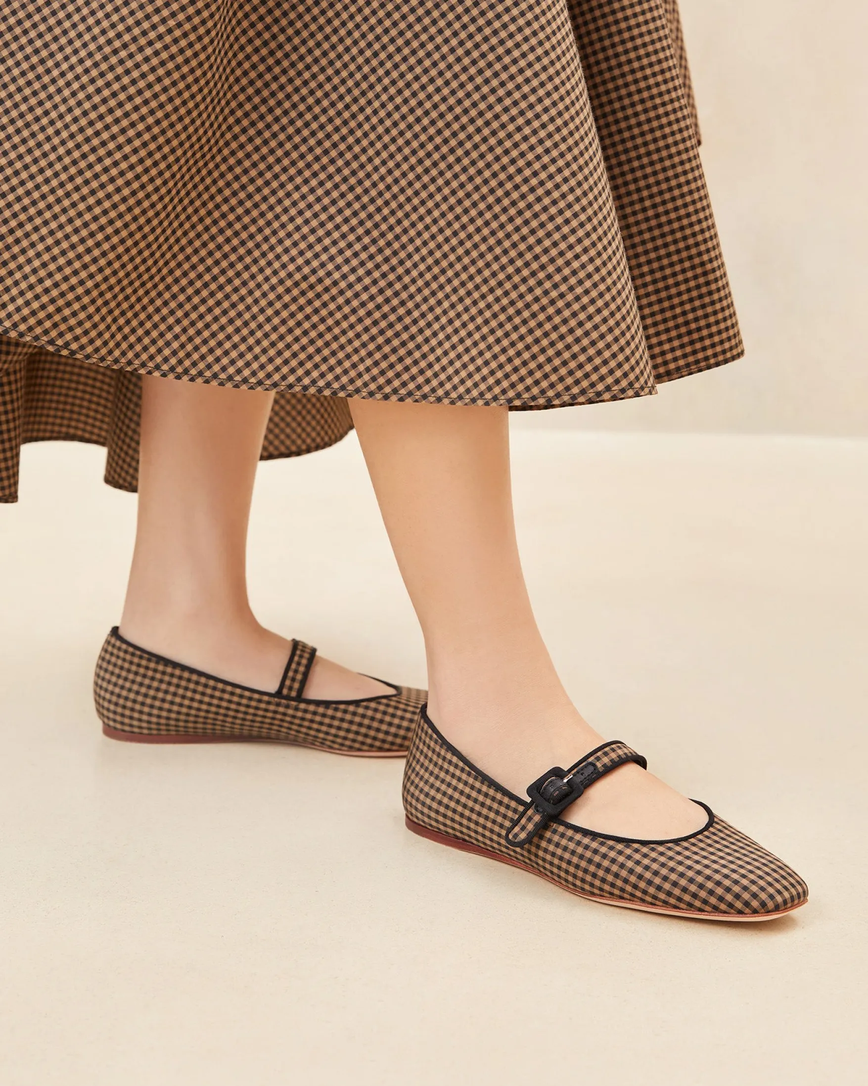 Online Ginger Brown Moiré Mary Jane Jessie Loves|Flats & Loafers