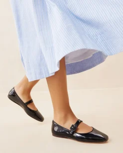 Online Ginger Brown Moiré Mary Jane Jessie Loves|Flats & Loafers