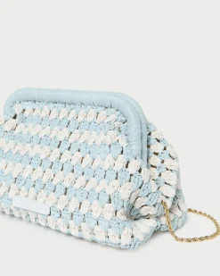 Hot Glenda Blue/Cream Crochet Clutch FOR THE GUESTS|Clutches