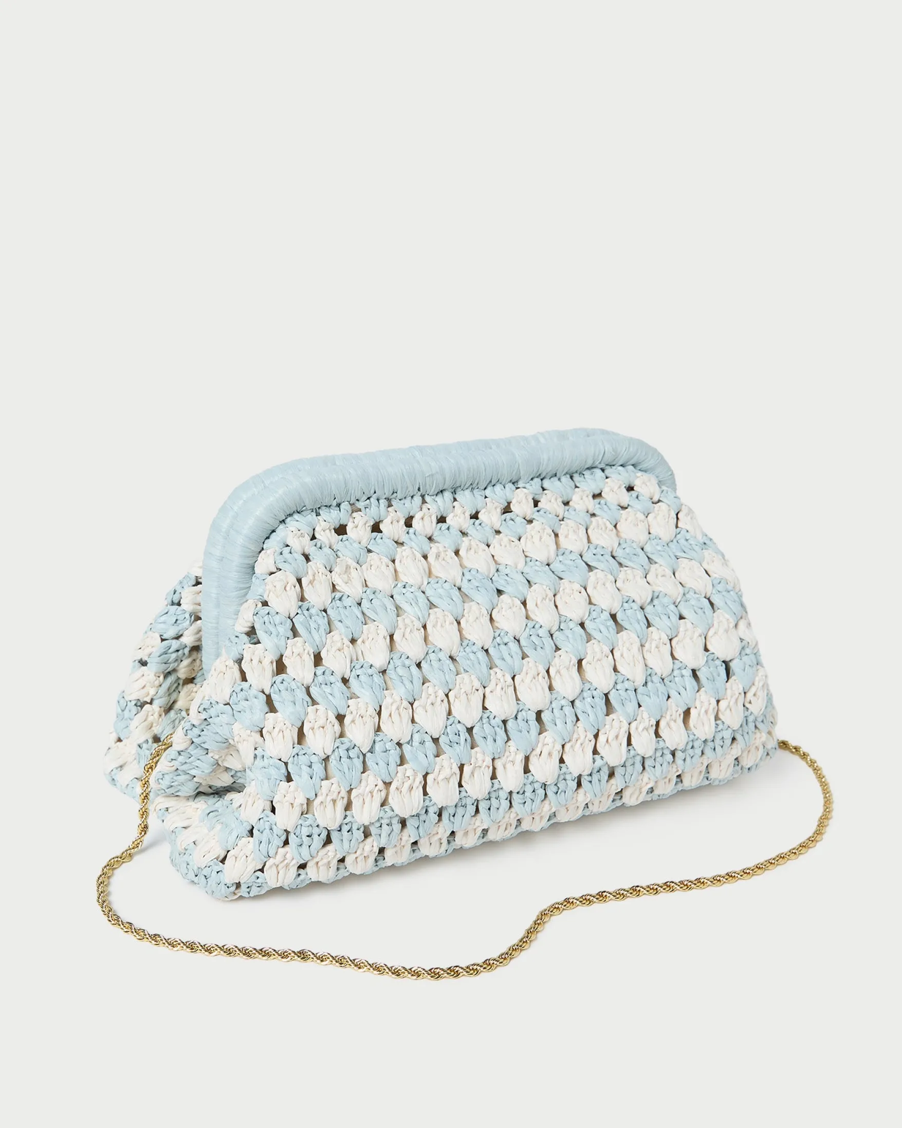 Hot Glenda Blue/Cream Crochet Clutch FOR THE GUESTS|Clutches