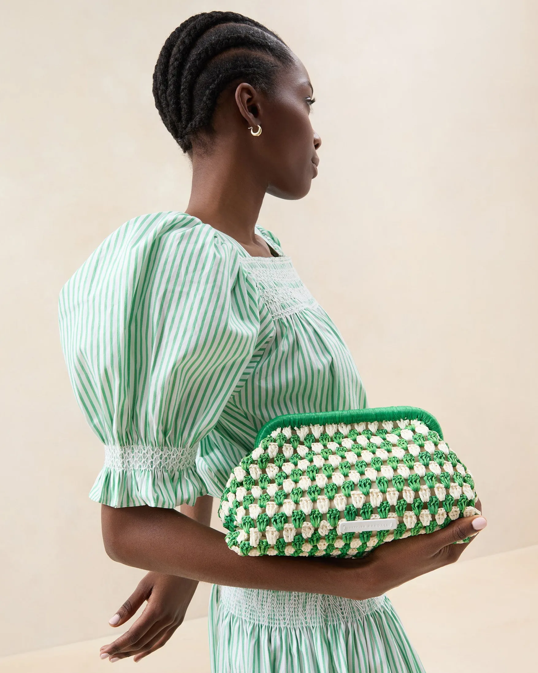 Hot Glenda Blue/Cream Crochet Clutch FOR THE GUESTS|Clutches
