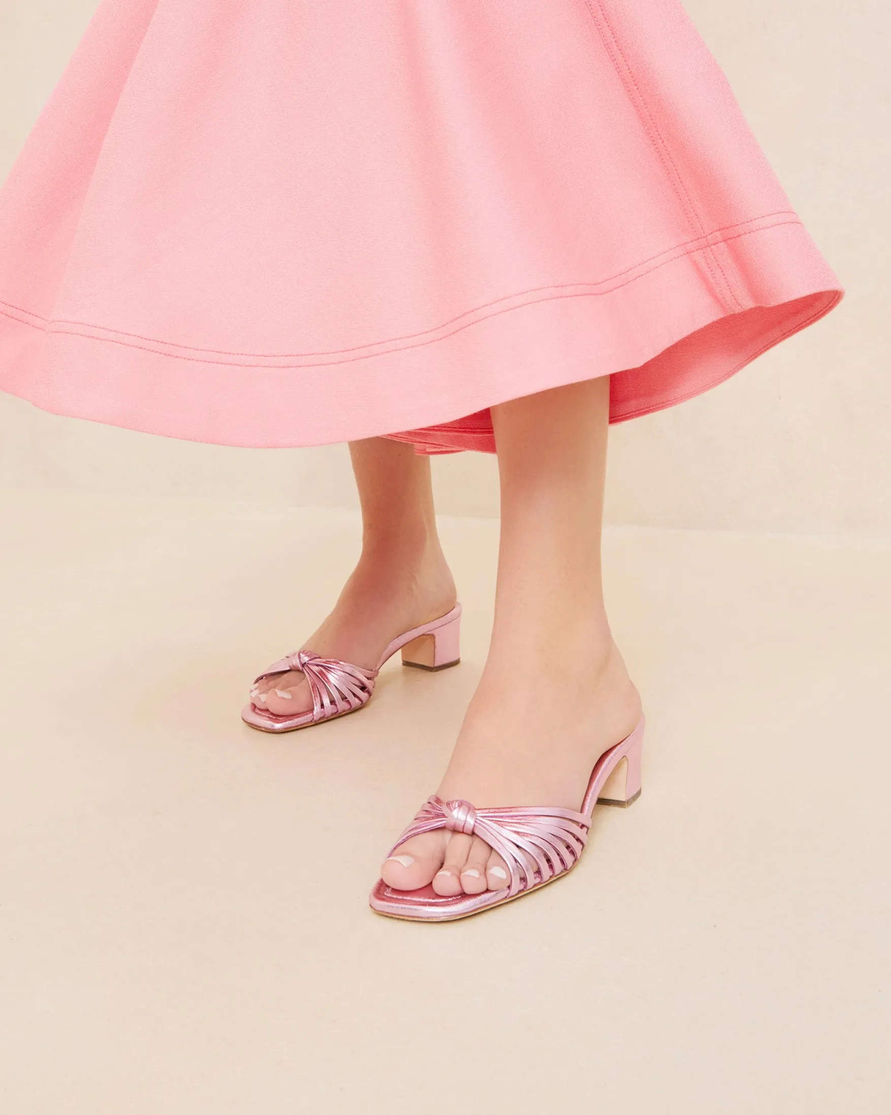 New Hazel Leather Knot Mule FOR THE GUESTS|FOR THE BRIDE