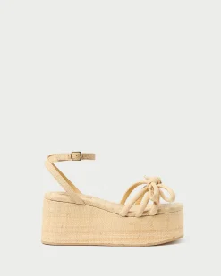 Online Hudson Natural Raffia Platform Sandal Vacation Shop|Flat Sandals