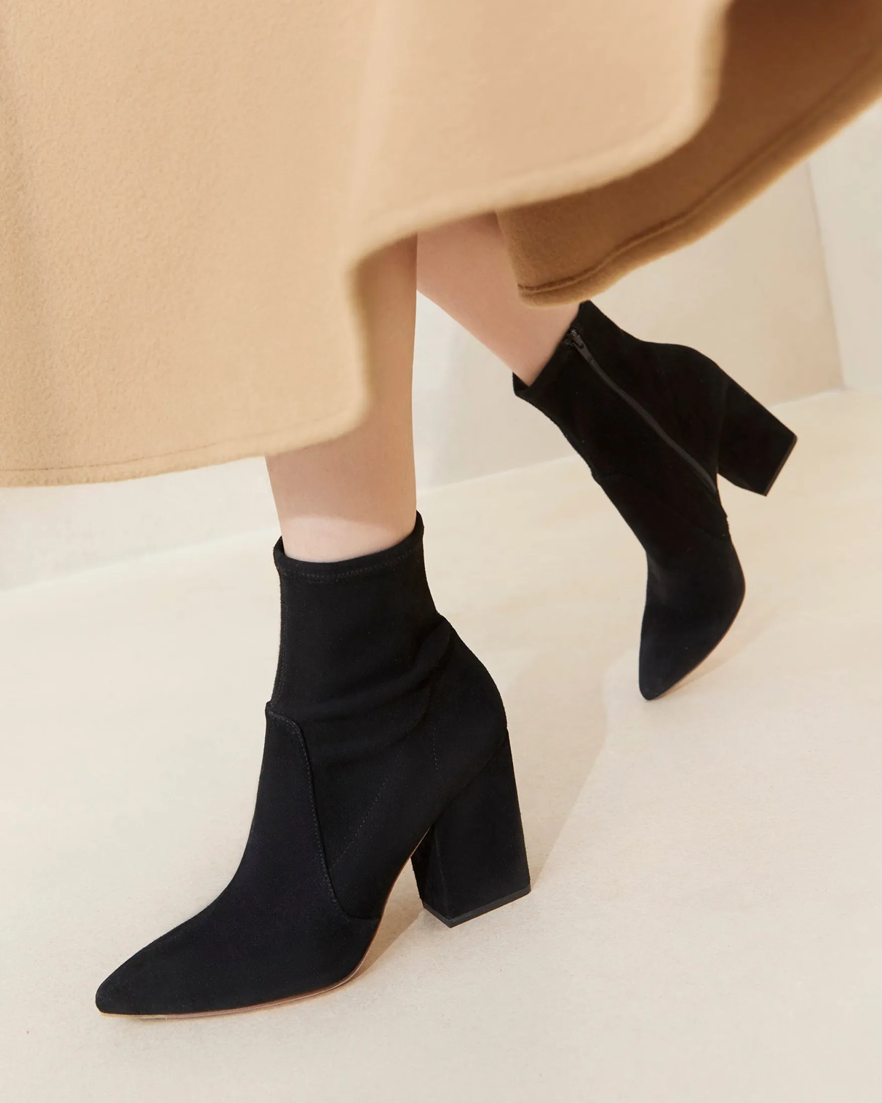 Online Isla Suede Slim Ankle Bootie Boots