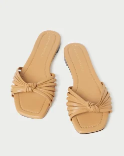 Hot Izzie Leather Knot Sandal FOR THE BRIDE|Flat Sandals