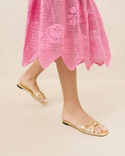 Hot Izzie Leather Knot Sandal FOR THE BRIDE|Flat Sandals