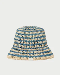 Hot Jocelyn Blue/Natural Bucket Hat Accessories