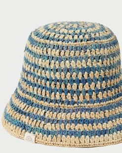 Hot Jocelyn Blue/Natural Bucket Hat Accessories