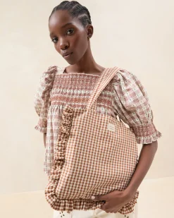 Justine Ruffle Tote Totes