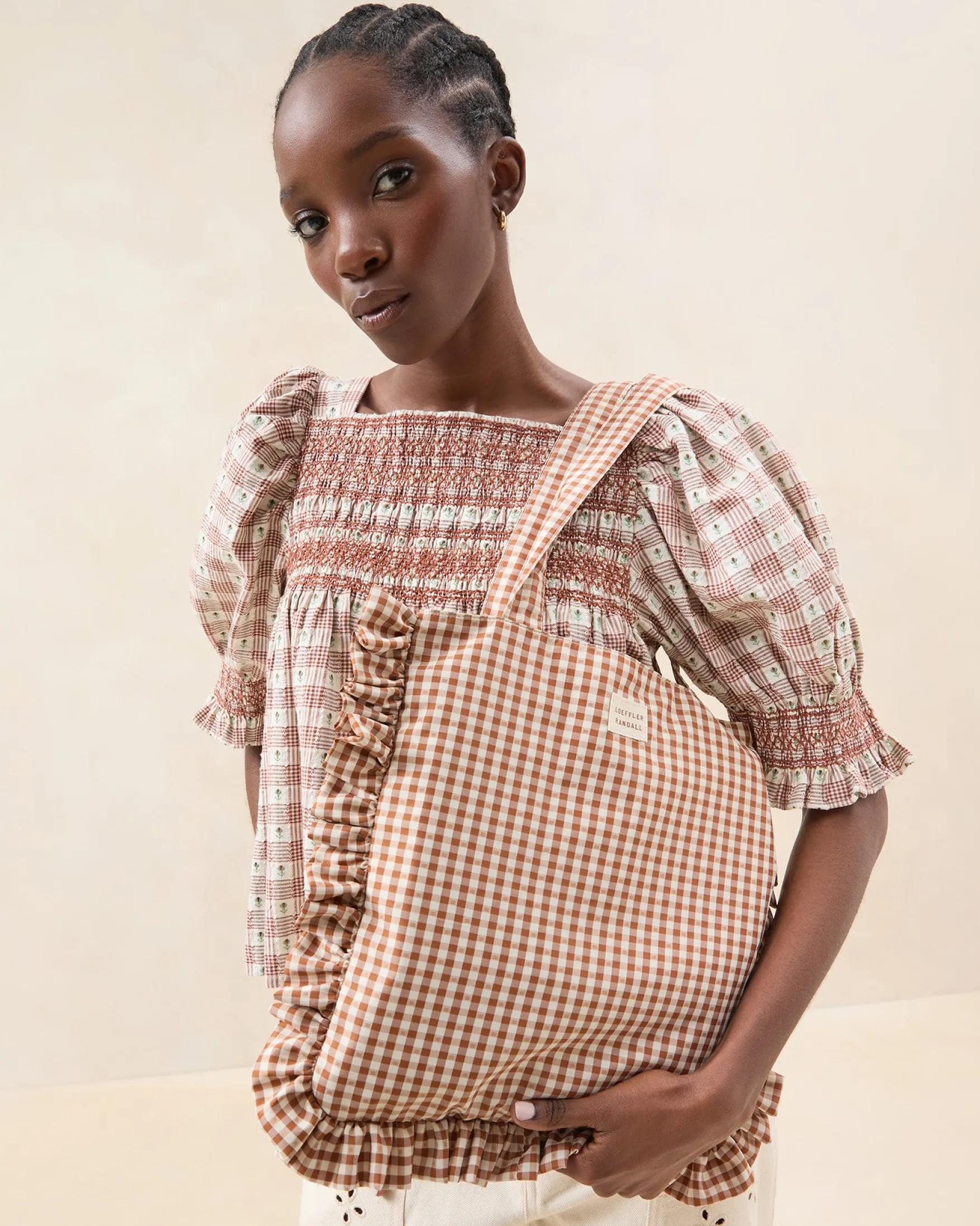 Justine Ruffle Tote Totes