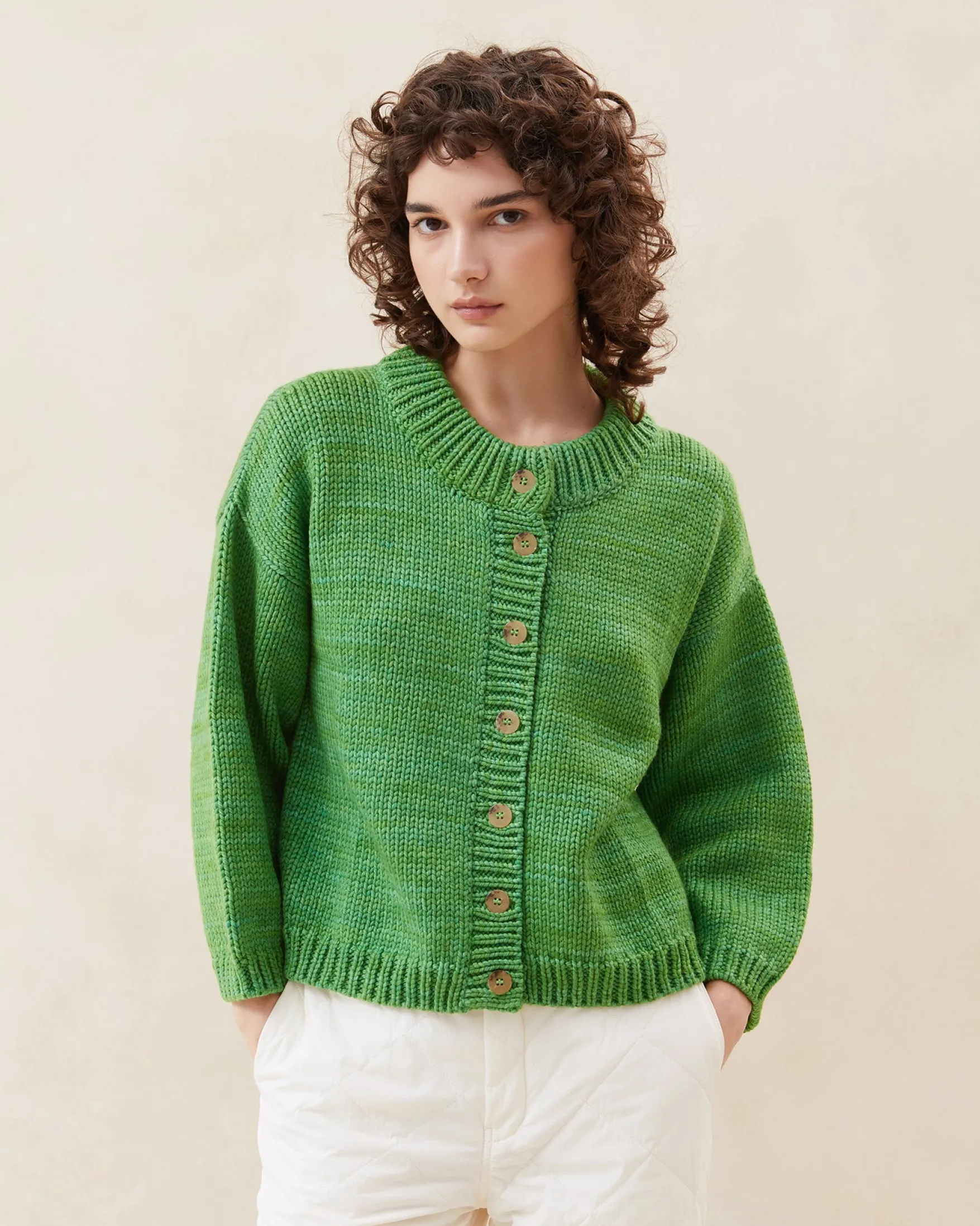 Sale Maddie Blue Mock Neck Cardigan Knitwear