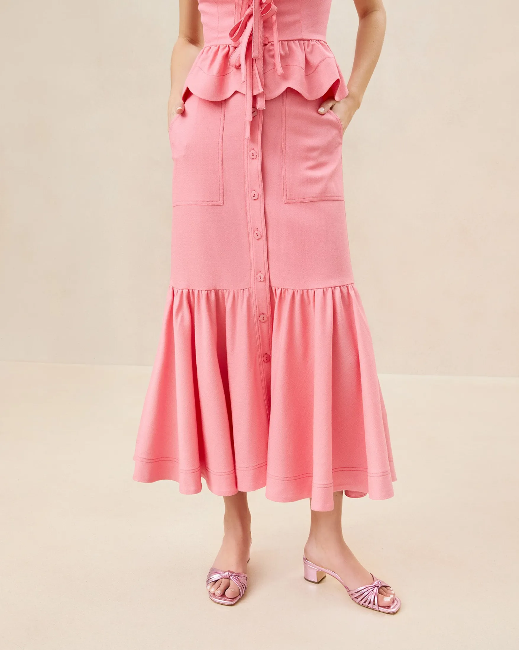 Discount Mateo Button-Front Skirt Casual Staples|Vacation Shop