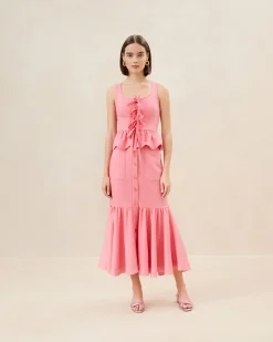 New Mateo Button-Front Skirt Event Essentials|Vacation Shop
