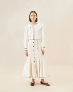 New Mateo Button-Front Skirt Event Essentials|Vacation Shop