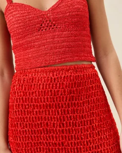 Outlet Meredith Poppy Woven Ribbon Skirt Vacation Shop|Matching Sets
