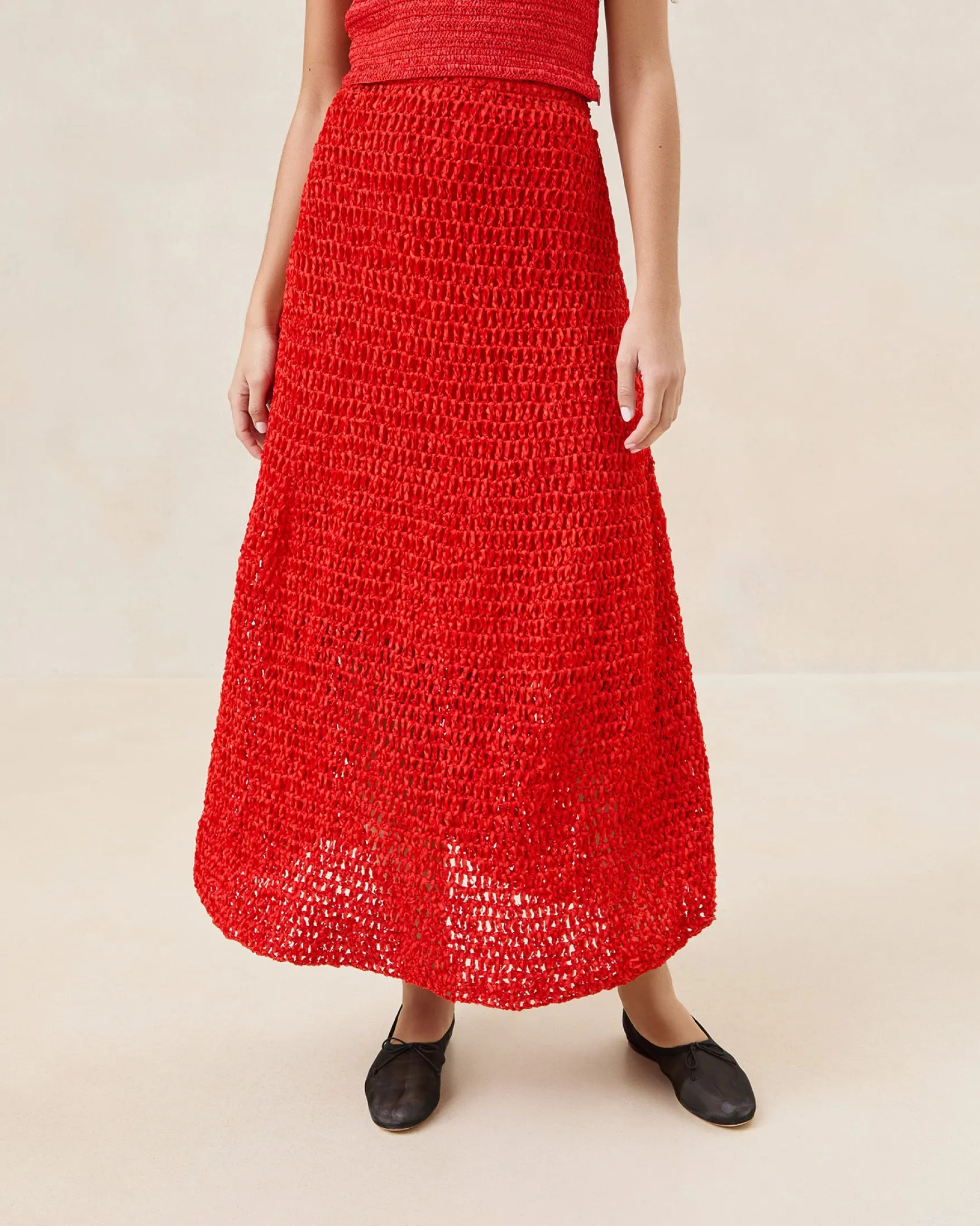 Outlet Meredith Poppy Woven Ribbon Skirt Vacation Shop|Matching Sets