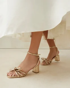 Online Mikel Bow Mid-Heel Sandal SOMETHING BLUE|FOR THE GUESTS