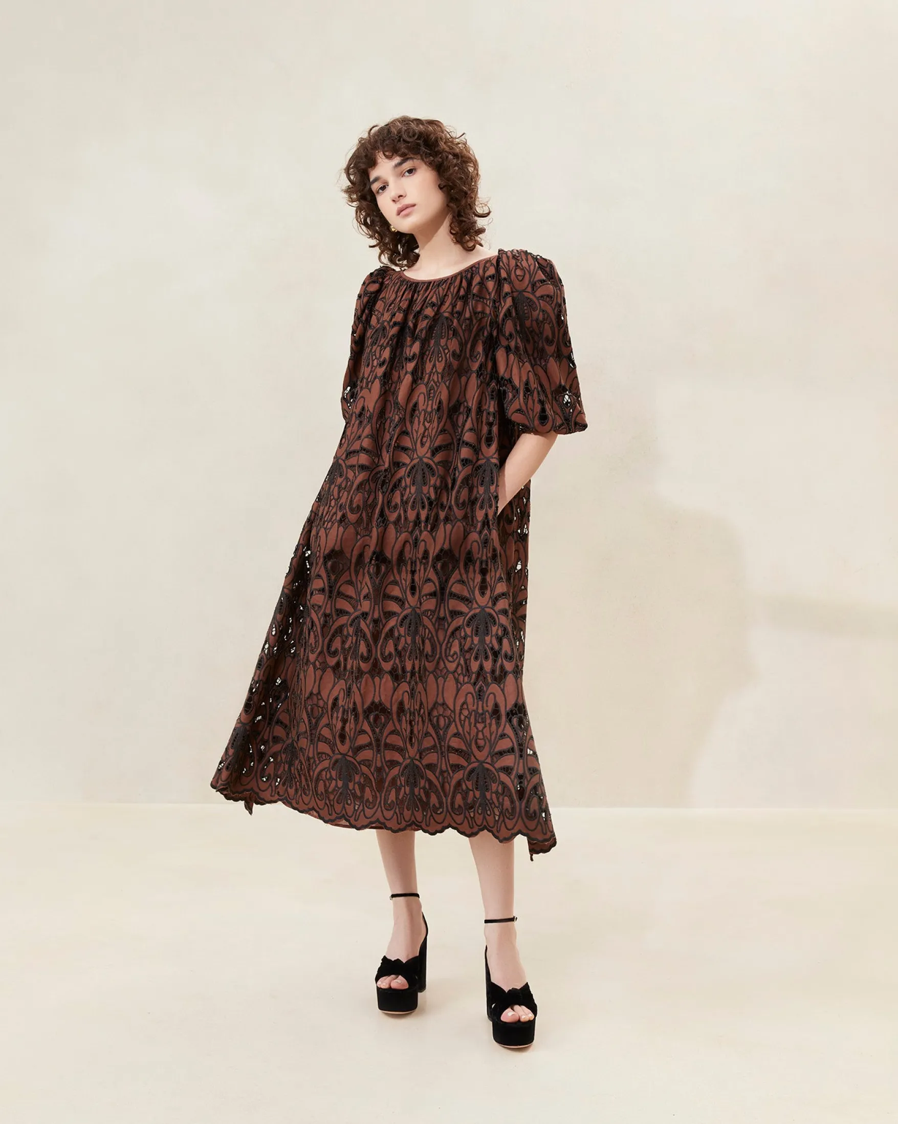 Outlet Mimi Blue Puff-Sleeve Dress Jessie Loves|Dresses