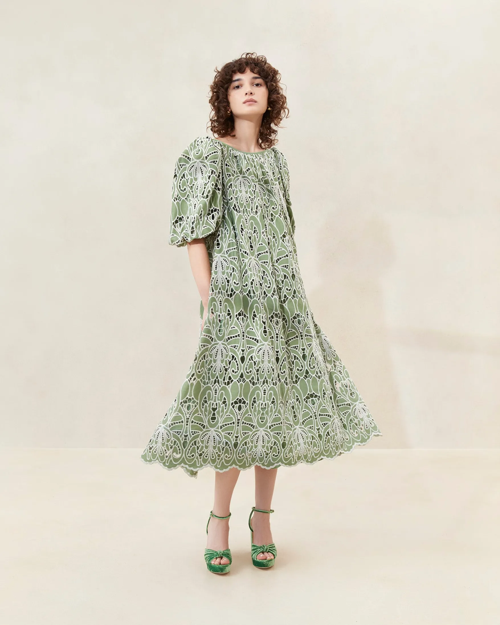 Outlet Mimi Blue Puff-Sleeve Dress Jessie Loves|Dresses