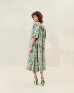 Outlet Mimi Blue Puff-Sleeve Dress Jessie Loves|Dresses